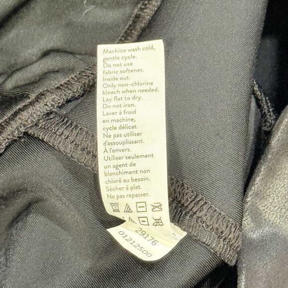 SPANX Faux Leather Womens Size Large Black Leggings Style 2437 - Picture 7 of 11